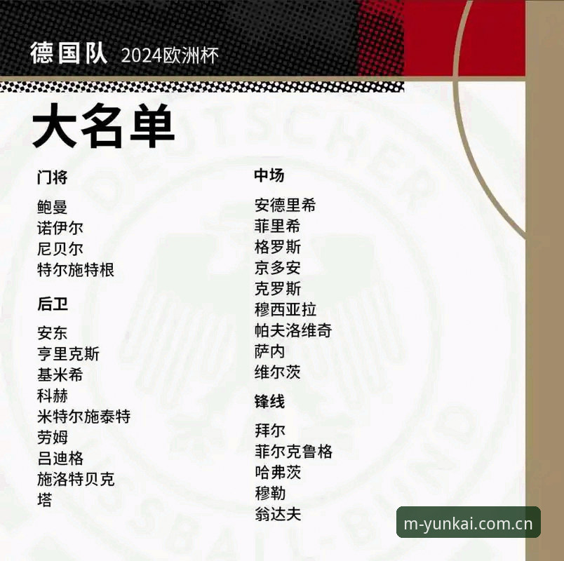 云开体育YUNKAI哪个好 德国队大名单深度评测:诺伊尔回归与18岁新星谁更值得关注?